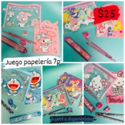 Juego papelería 7p