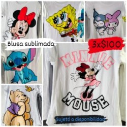 Blusa sublimada 3×100