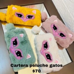 Cartera Peluche Gatos