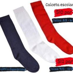 Calceta escolar 9  a 18