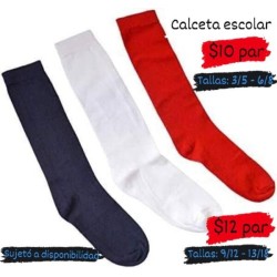 Calceta escolar 9  a 18