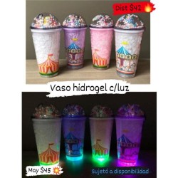 Vaso hidrogel con luz