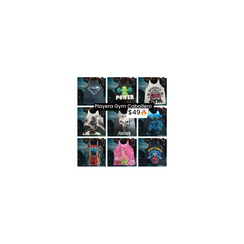 Playera gym caballero