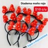 Diadema moño rojo