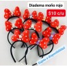 Diadema moño rojo