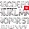 Globo letras plata