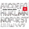 Globo letras plata